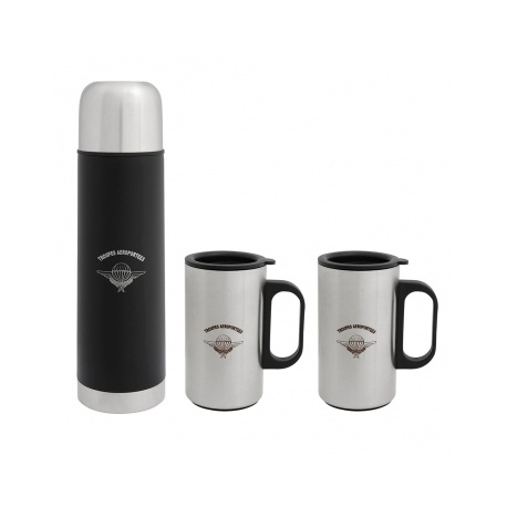 Coffret bouteille isotherme + 2 mugs PARA