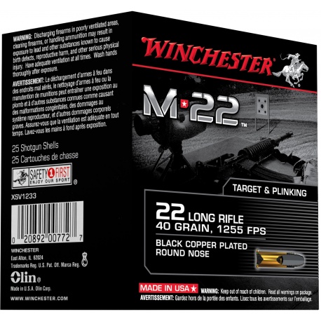Munition 22 LR Winchester boite de 500