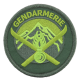 Ecusson Gendarmerie Haute Montagne Tissu - Basse visibilité vert