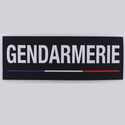 Bande dorsale résine gendarmerie liseré bleu blanc rouge 28 x 10 cm