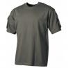 T-Shirt US, manches courtes, olive, avec poches manches