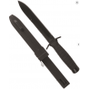 Couteau de combat avec scie et fourreau noir