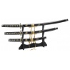 Lot de 3 katana + support