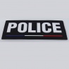 Bande dorsale résine Police liseré bleu blanc rouge 28 x 10 cm