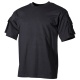 Tee-shirt US, manches courtes, noir, avec poches manches