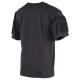 Tee-shirt US, manches courtes, noir, avec poches manches