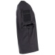 Tee-shirt US, manches courtes, noir, avec poches manches