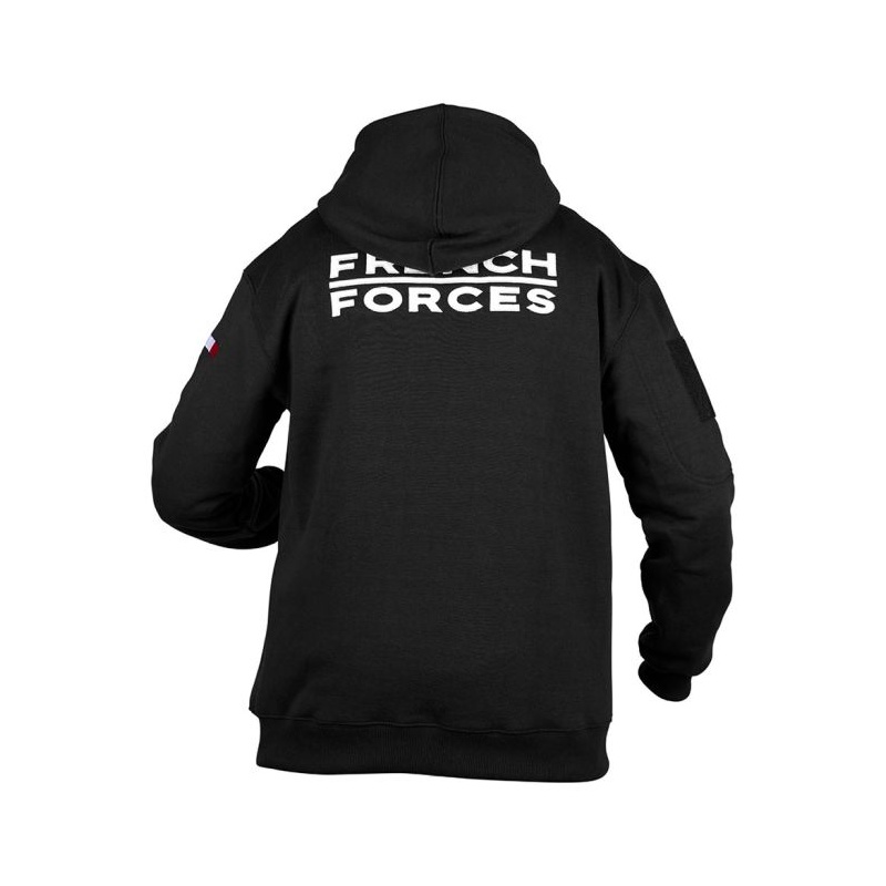 Sweat à Capuche "Force Et Honneur" - Coupe Classique, Col Tissé, 241 G