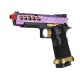 Pistolet Airsoft GBB Stryk Hi-Capa 5.1 Violet et Or Lancer Tactical avec RMR