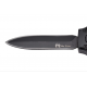 Petit couteau automatique MAXKNIVES aluminium anodisé noir lame double tranchant