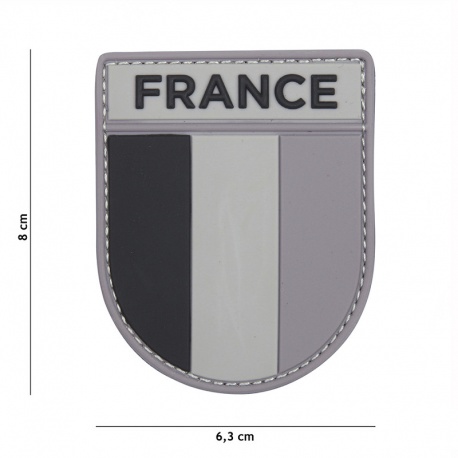 Patch 3D PVC French army gris/noir