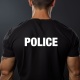 Tee-shirt noir marquage Police