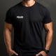 Tee-shirt noir marquage Police