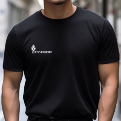 T-shirt coton Gendarmerie Départementale noir