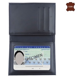 PORTE-CARTES CUIR 3 VOLETS