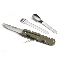 Couteau de poche multifonction Bivouac vert olive