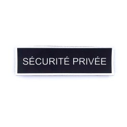 Bandeau d'identification rétro-réflechissant fond noir Sécurité Privée