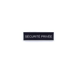 Bande d'identification poitrine rétro-réflechissant fond noir Sécurité Privée