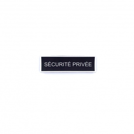 Bande d'identification poitrine rétro-réflechissant fond noir Sécurité Privée