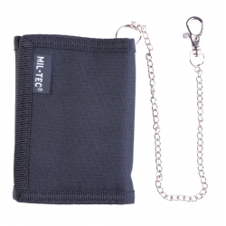 PORTEFEUILLE AVEC CHAÎNE DE SÉCURITÉ NOIR