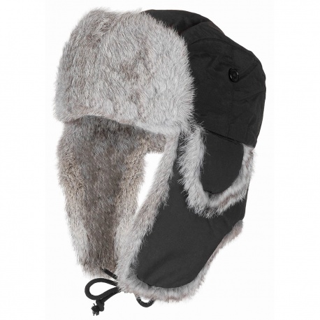 Chapka fourrure grise