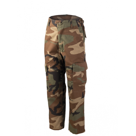 Pantalons BDU US pour enfants, motif forêt