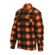 Chemise canadienne Noire-Orange