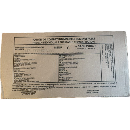 Ration de combat Armée Française - RICR - Menu : Menu Aléatoire
