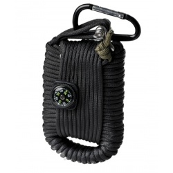 Paracorde de survie noir